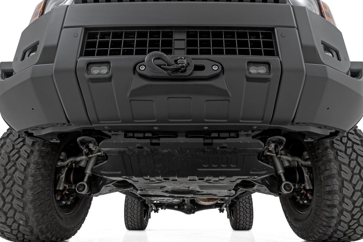 Toyota Land Cruiser Winch Mount - Rough Country - Hidden Mount - White - '24-'25